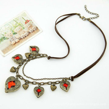 2013 Fashion Vintage Heart Shape Crystal Necklaces Jewelry FN34